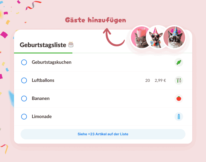 Geteilte Einkaufslisten und Aufgaben: datengesttzte Einkaufstipps und  Einblicke